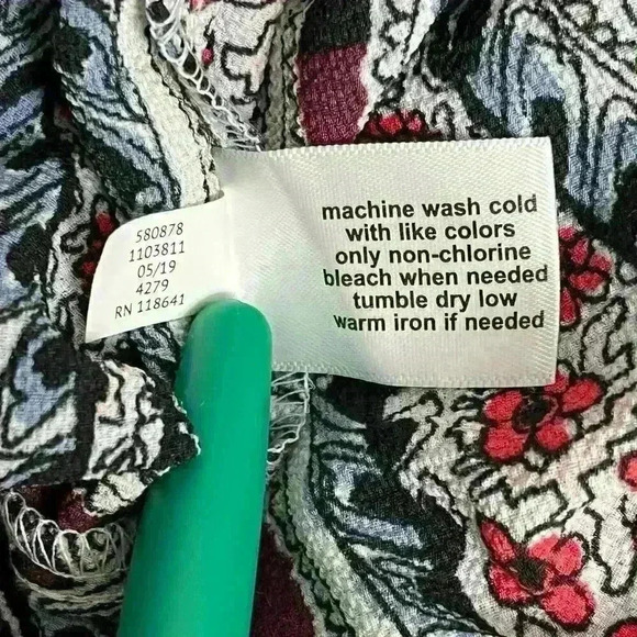 Lane Bryant Plus Size 20 Paisley Tiered Maxi Dress V-Neck Shirtdress - Picture 8 of 10